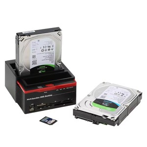 Station d'accueil pour disque dur externe 2,5 "/3,5" USB 3.0 vers 2 ports SATA 1 port IDE Lecteur de carte Hub USB 3.0 avec <span class=keywords><strong>OTB</strong></span>/OTC - Product Image 5