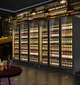 Armoire d'affichage en verre <span class=keywords><strong>multi</strong></span>-portes commerciale ventilateur refroidisseur de refroidissement congélateur armoire à boissons réfrigérateur - Product Image 3