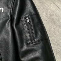 Veste Bomber en Cuir PU pour Homme, Style Streetwear, Motard, Course, Fermeture Éclair, Qualité Supérieure, Authentique, Personnalisable OEM ODM