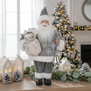 Accessoires de Noël personnalisés professionnels de grande taille en beige pour vitrines de magasins - Père Noël - Product Image 2