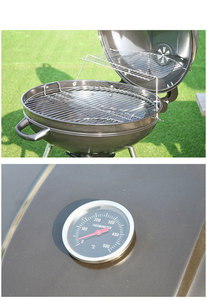 Hervidor de agua de <span class=keywords><strong>22</strong></span> pulgadas para exteriores, parrilla de ahumador portátil para barbacoa, jardín, barbacoa, parrilla de carbón con ruedas - Product Image 3