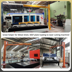 Lève-vide 300 kg, type grue à flèche, lève-vide pour atelier, chargement, levage de tôles, plaques MDF - Product Image 2