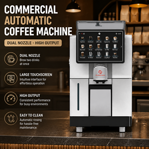 เครื่องชงกาแฟอัตโนมัติเต็มรูปแบบระดับพาณิชย์-บีนทูคัพ 15 บาร์ ตั้งโปรแกรมได้ ควบคุมอุณหภูมิแม่นยำ - Product Image 3