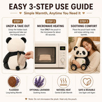Peluche Panda Premium Personnalisée avec Pack Chauffant – Adorable Compagnon de Nuit et Cadeau Idéal pour la Maison