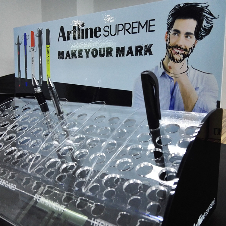 Custom High Quality Hot Sale Acrylic Pen Counter Display for Company Staff — view 4
