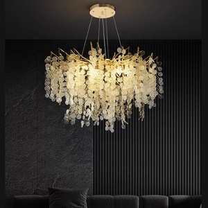 Candelabro de cristal dorado hecho a mano de lujo moderno para el hogar, oficina, sala de estar, Villa, salón, restaurante, ventas directas de fábrica - Product Image 4