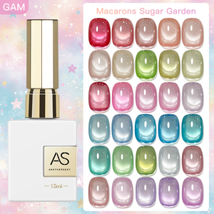 Set de Esmalte de Uñas Magnético Macaron Cat de 15ml, Marca Privada, Rosa Nude, Verde, Semipermanente, Barniz de Gel UV, Suministros para Uñas - Product Image 1