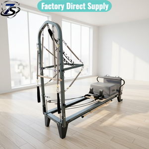 Reformer de Pilates Portátil de Lujo y Duradero con Torre, Barra de Pies Ajustable en 8 Posiciones, Apto para Usuarios de 150-200 cm de Altura, Todas las Edades - Product Image 1
