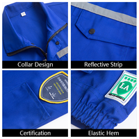 Vêtements de sécurité réfléchissants antistatiques Combinaison uniforme de travailleur Combinaison de travail anti-acides résistant aux alcalis Vêtements de travail ignifuges FR