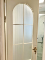 Film de fenêtre givré à motif 3D, autocollant décoratif vertical cannelé pour la confidentialité, idéal pour salle de bain, cuisine, bureau