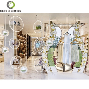 Lujosa tienda de ropa de mujer, estantes de exhibición de ropa de alta calidad para decoración de interiores de tienda de ropa - Product Image 3