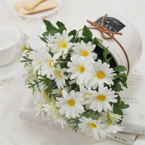 Bonsái artificial de crisantemo en maceta pequeña, decoración de escritorio, decoración del hogar, flores de plástico - Product Image 6