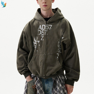 Felpa con Cappuccio Oversize Unisex in Cotone 100% French Terry, Stampa Personalizzata, Ricamo 3D, Stile Y2K, Pesante e Lavata - Product Image 3