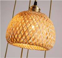 Art bambou plafonnier Boho tissé à la main panier osier suspension lampe Villa maison hôtel hall salle à manger escalier moderne suspension