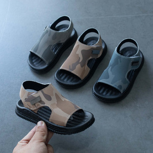 En Stock <span class=keywords><strong>Sandales</strong></span> d'Été Respirantes à Bout Ouvert et Semelle Plate pour Garçons, Chaussures de Plage en PVC pour Enfants - Product Image 1