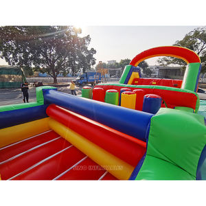 Campo de obstáculos inflable para niños, Arco Iris, 11 metros de largo, para fiestas al aire libre - Product Image 5