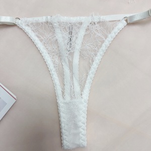 Wholesale Women's White Lace Lingerie <b>Set</b> Sheer Underwire Bra and Thong <b>Set</b> <b>Sexy</b> Womens Intimates With Eyelash Trim - Product Image 5