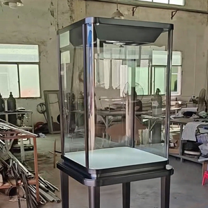 Gabinete de joyería de vidrio personalizado de lujo, escaparate de quiosco, escaparate de torre de iluminación LED para accesorios de joyería y salas de exposición - Product Image 5