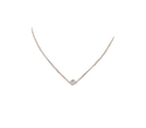 Collana <span class=keywords><strong>acquamarina</strong></span> naturale da donna March pietra preziosa <span class=keywords><strong>gioielli</strong></span> <span class=keywords><strong>con</strong></span> maglia a sfera ciondolo perline di cristallo collana regalo - Product Image 3