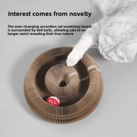 Arbre à chat ondulé avec griffoir, hauteur réglable, durable, sans poussière, anti-chute de poils, style mignon pour chats