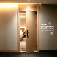 Porte de chambre d'hôtel minimaliste |   Isolant phonique pour couloir, réduction du bruit AC 46 dB, testé par un tiers, épaisseur 58 mm, personnalisable OEM pour cuisine et villa