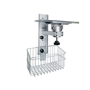 Support mural Medco pour moniteur WM001 en aluminium argenté réglable avec panier - Product Image 5