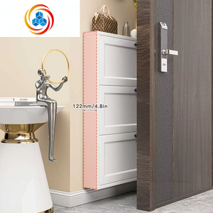 Mueble Zapatero Moderno y Duradero de Madera Maciza Extensible para Sala de Estar, con 2/3/4 Cajones Abatibles para Entrada, Estante Independiente - Product Image 4