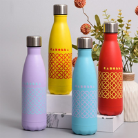 Bouteille d'eau isotherme à double paroi en acier inoxydable sans BPA de 500 ml (17 oz) pour adultes avec affichage de la température LED et couvercle anti-fuite