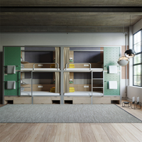 Lit superposé en acier sur mesure, simple et double, avec armoire inférieure, pour chambre à coucher, appartement ou hôpital