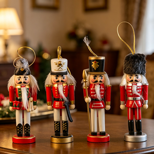 Nouvel arrivage de décorations de Noël : Ensemble de casse-noisettes de Noël 2025 de 13 cm - Product Image 1