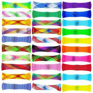 Juguete Sensorial Antiestrés de Malla Elástica Silenciosa con Tubo de Canicas, para la Ansiedad y la Concentración (Colores Surtidos) - Product Image 4