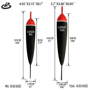 Nouvelle conception 3g 4.5g 6.5g 9g 15g Flotteurs de pêche <span class=keywords><strong>en</strong></span> fibre de carbone et bois de <span class=keywords><strong>balsa</strong></span> - Product Image 4