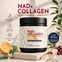 Poudre de collagène NAD+ en gros OEM/ODM pour la peau, l'énergie, l'immunité et la longévité, saveur limonade 500mg