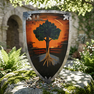 Escudo de Árbol Pintado a Mano Unique Mart, Decoración de Pared de Metal con Diseño de Naturaleza - Product Image 4