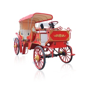 Charrette de mariage style calèche, chariot de tourisme électrique rétro pour visites de parcs, à vendre - Product Image 2