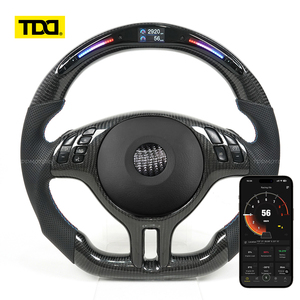 Volant en fibre de carbone LED véritable TDD compatible avec BMW E46 - Product Image 1