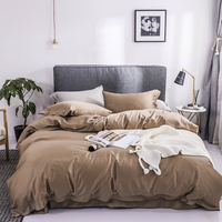 Australie Style 60s égyptien longue agrafe coton ensemble de literie 100% coton 4 pièces 3D imprimé brodé fleur aide au sommeil pour la maison