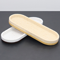 Plateau de toilette oblong en travertin, plateau de rangement pour salle de bain Wabi Sabi pour la décoration d'hôtesse familiale
