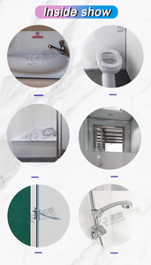 Conteneur de toilettes portables entièrement équipé, blanc, avec compostage intégré, sur remorque - Product Image 1