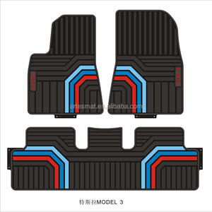 2024 Artes All Weather Heavy Duty Inodoro Full Black Rubber <span class=keywords><strong>Auto</strong></span> Liner Mats Custom Car Floor Mats Fit para Tesla Model Y - Product Image 2