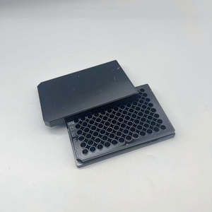 Placas de Cultivo de Tejidos de Poliestireno Transparente de 96 Pocillos con Tapa, Libres de RNasa y DNasa, Envueltas Individualmente, Material PP, Recubrimiento <span class=keywords><strong>TC</strong></span>, ISO13485, Negro - Product Image 4