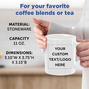 Mug à café en céramique personnalisé, tasses personnalisées avec nom et logo, tasse à thé pour les voyages, passe au micro-ondes et au lave-vaisselle, cadeaux au design unique - Product Image 4