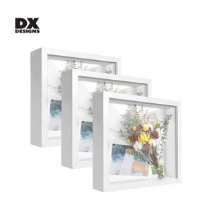 DX Designs シャドウボックスフレーム卸売 - 8x8/10x10/12x12インチ/A4 3D木製ディスプレイケース、3CM/5CM深さ、コレクション用ガラス付き - Product Image 2