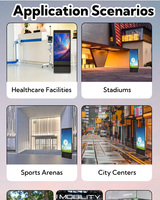 Écran LED Totem d'extérieur pour affichage publicitaire, IP65, tactile, animé, pour la signalisation, utilisation en magasin, en ascenseur, sur le sol