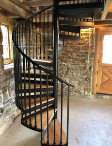 CBMmartモダン階段カスタマイズプレハブ錬鉄製屋外手すりデザイン屋内スパイラル階段 - Product Image 4