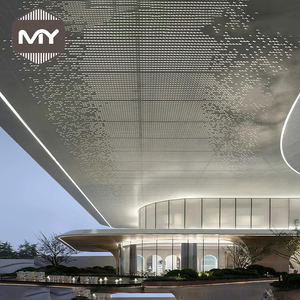 Revêtement de façade en aluminium personnalisé pour extérieur, panneau métallique incurvé, revêtement en aluminium perforé pour mur extérieur de bâtiment commercial - Product Image 1