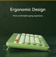 Penjualan Terbaik set permainan Multimedia tenang warna-warni ergonomis mini portabel keyboard nirkabel dan mouse kombo