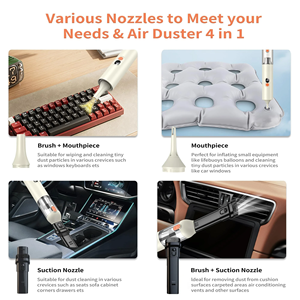 Aspirateur à main sans fil 15000Pa, aspiration puissante, portable, 4 en 1, aspirateur de voiture multi-buses pour l'intérieur de la voiture et la maison - Product Image 3