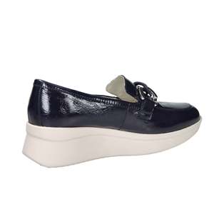 Mocassins en cuir bleu pour femme Cinzia Soft, chaussures plates - Product Image 4