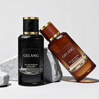 Nouveauté - Flacons de parfum vides 50 ml - Flacon de parfum en verre personnalisé - Flacon de parfum rond noir vide avec emballage